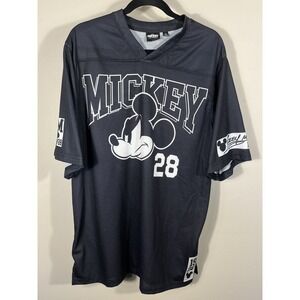 Disney Mickey Mouse and Friends 1928 Sport Jersey Men's Large Mad Engine (G)